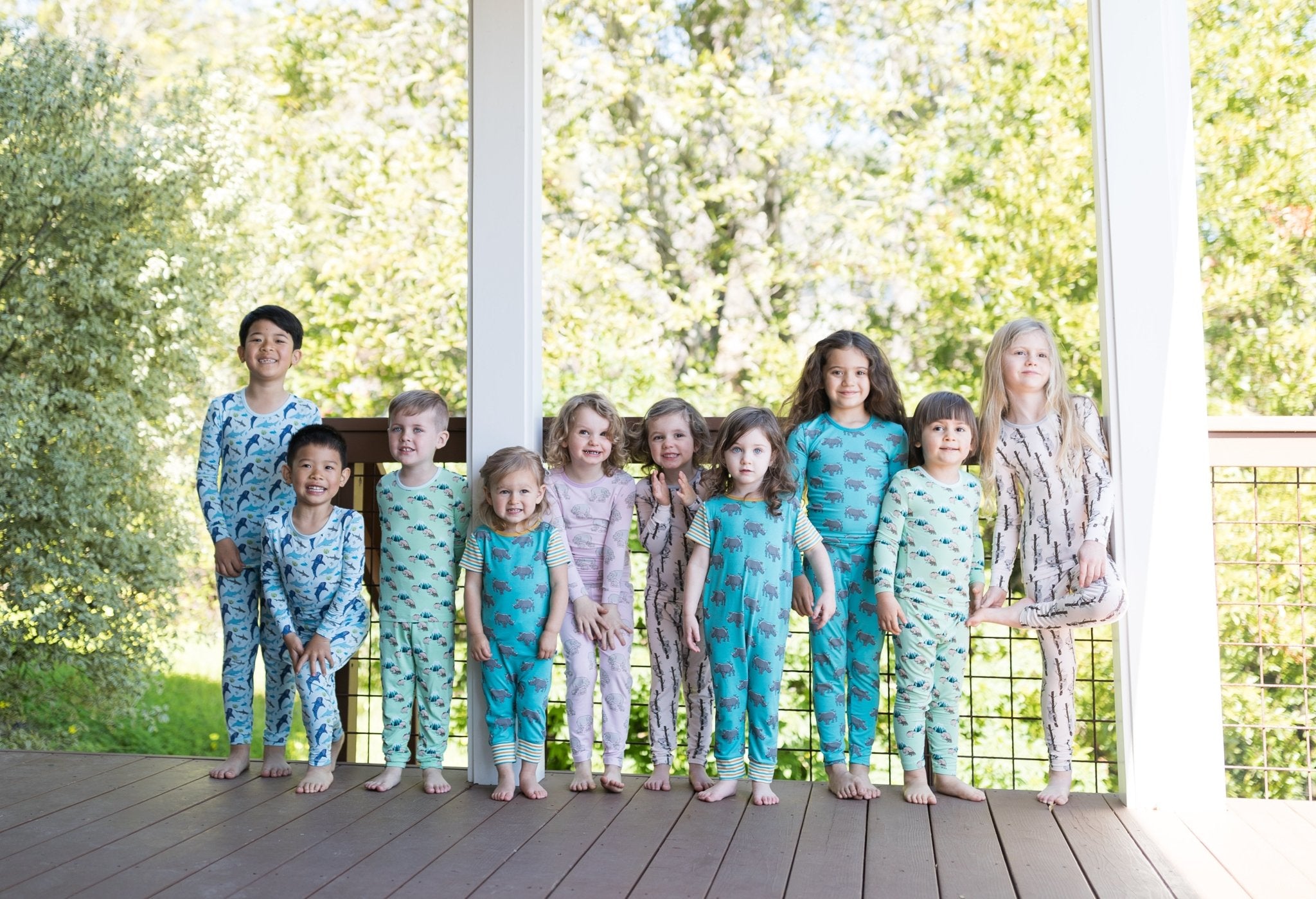 kids wearing pajamas