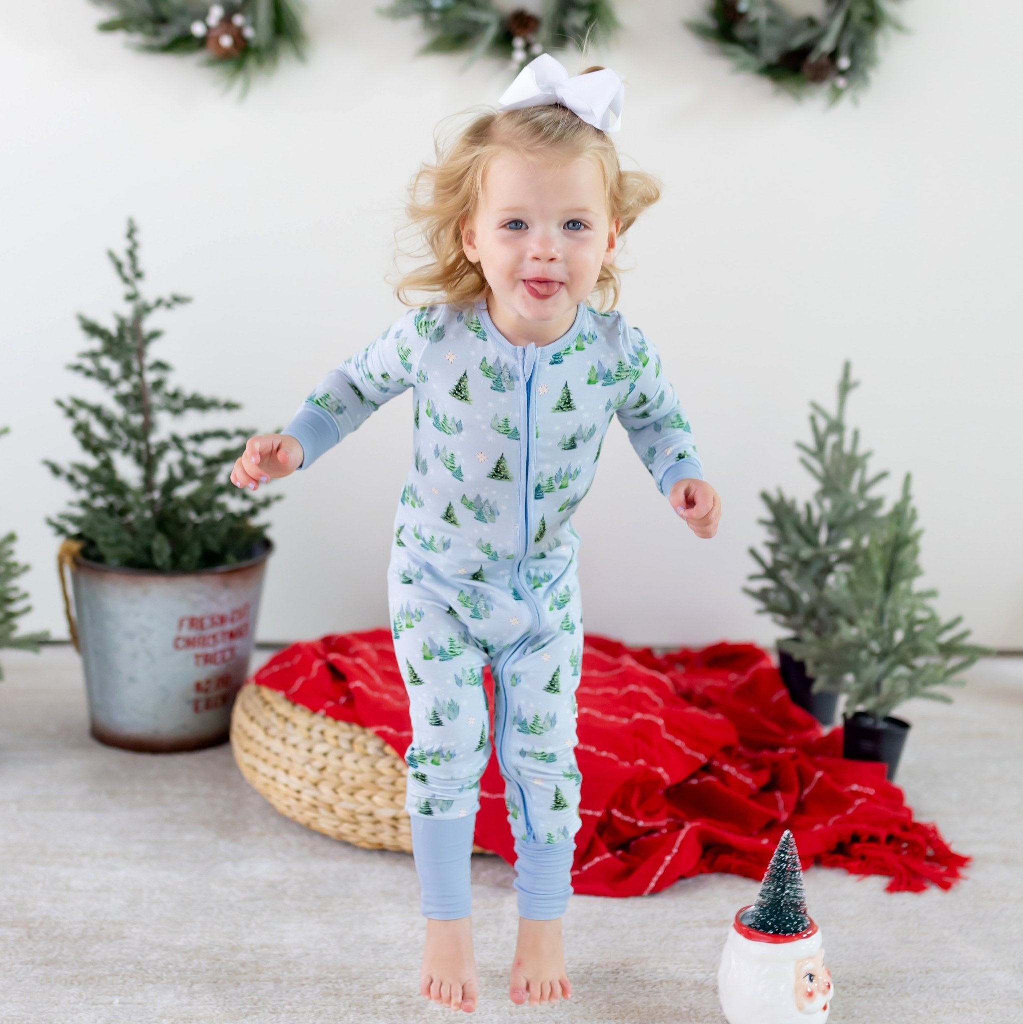 Twinkling Dream of Trees & Lights Convertible Footie (NB-3T)