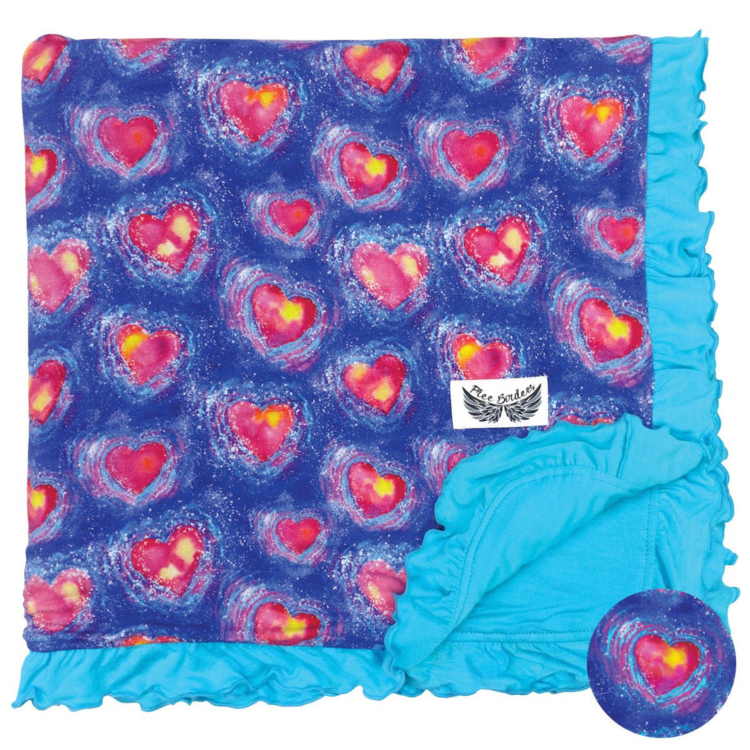 A Thousand Hearts Ruffle Toddler Blanket