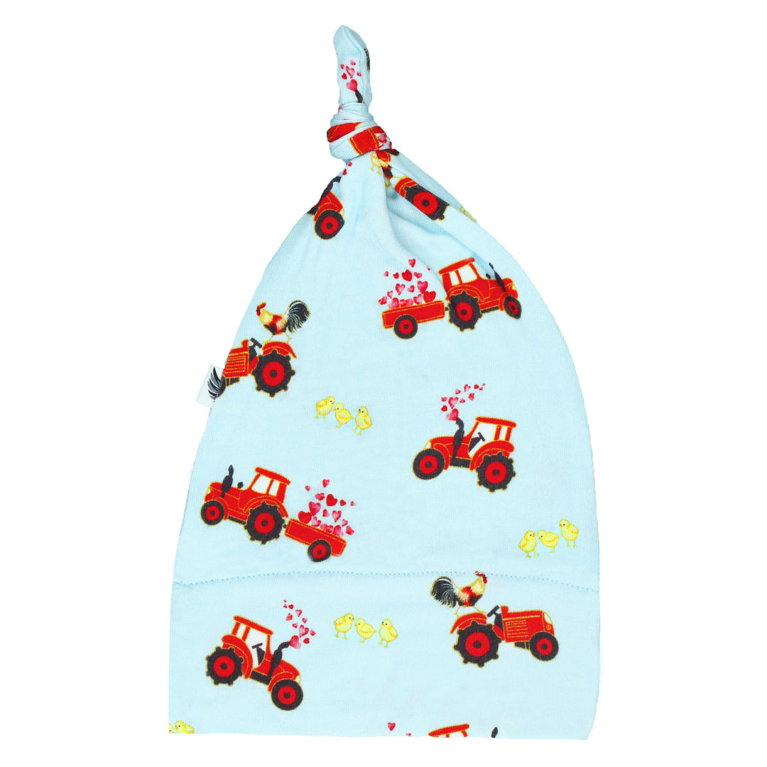 Farm Friends with Red Tractors Knotted Hat (0-3M)