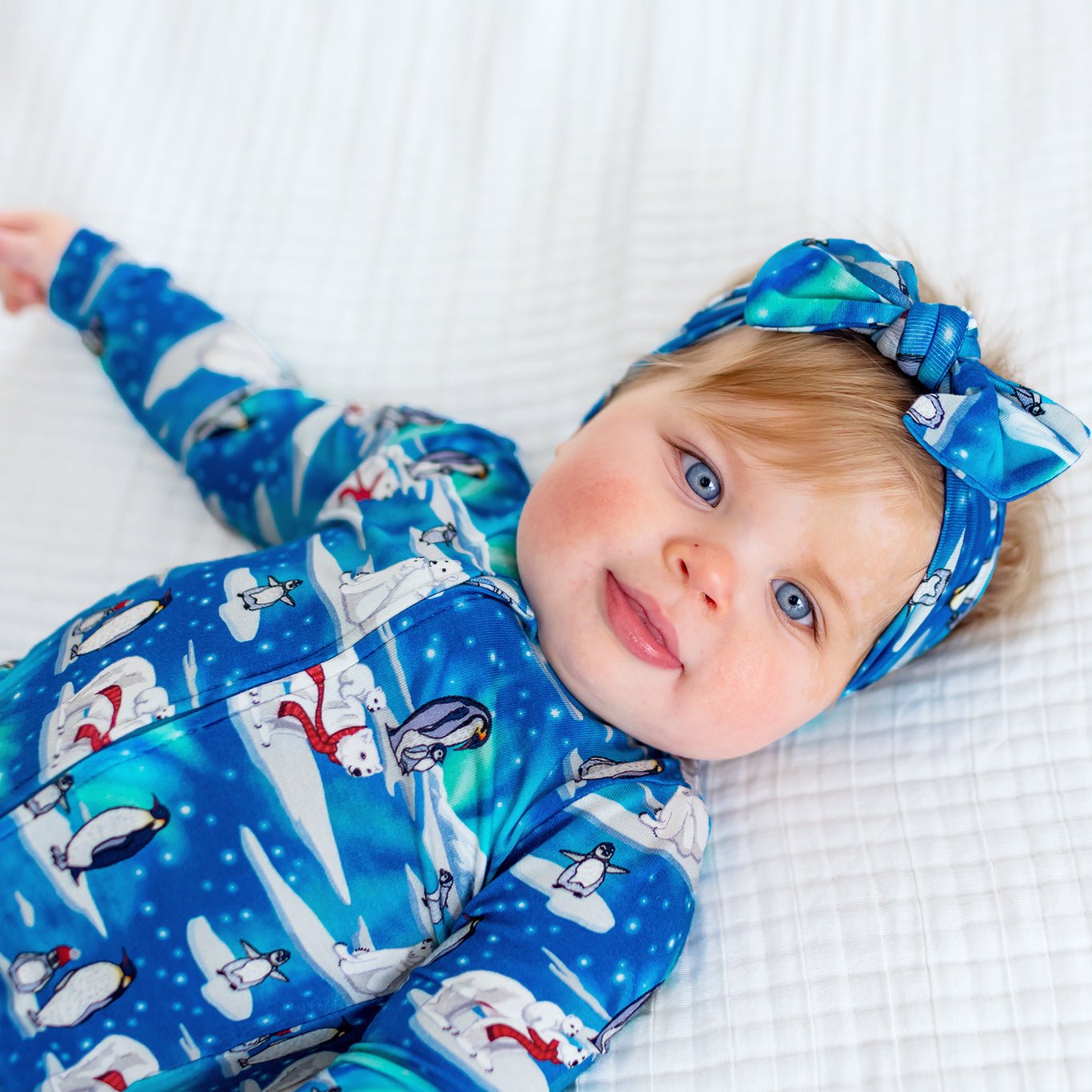 Northern Lights, Polar Bears & Penguins Footie (NB-3T)