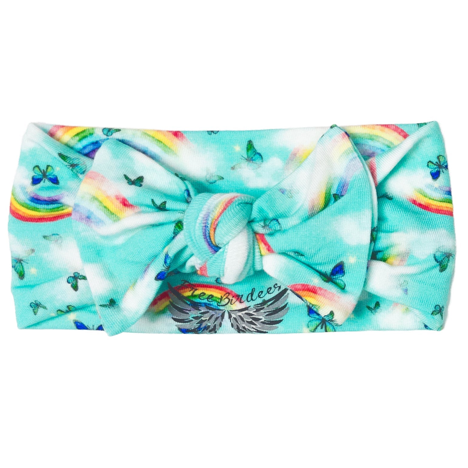 Over the Rainbow & Butterflies Hair Bow