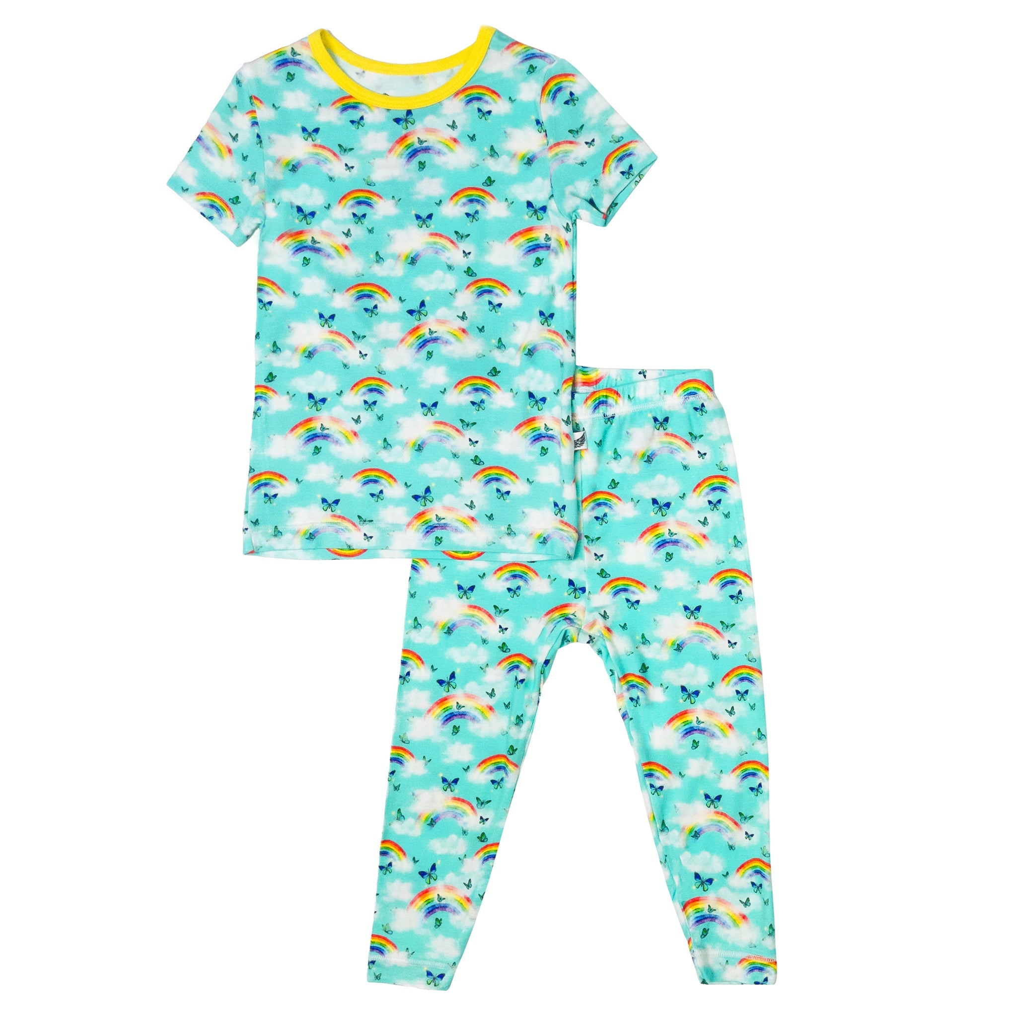 Over the Rainbow & Butterflies Short Sleeve Pajama Set (18M-12Y)
