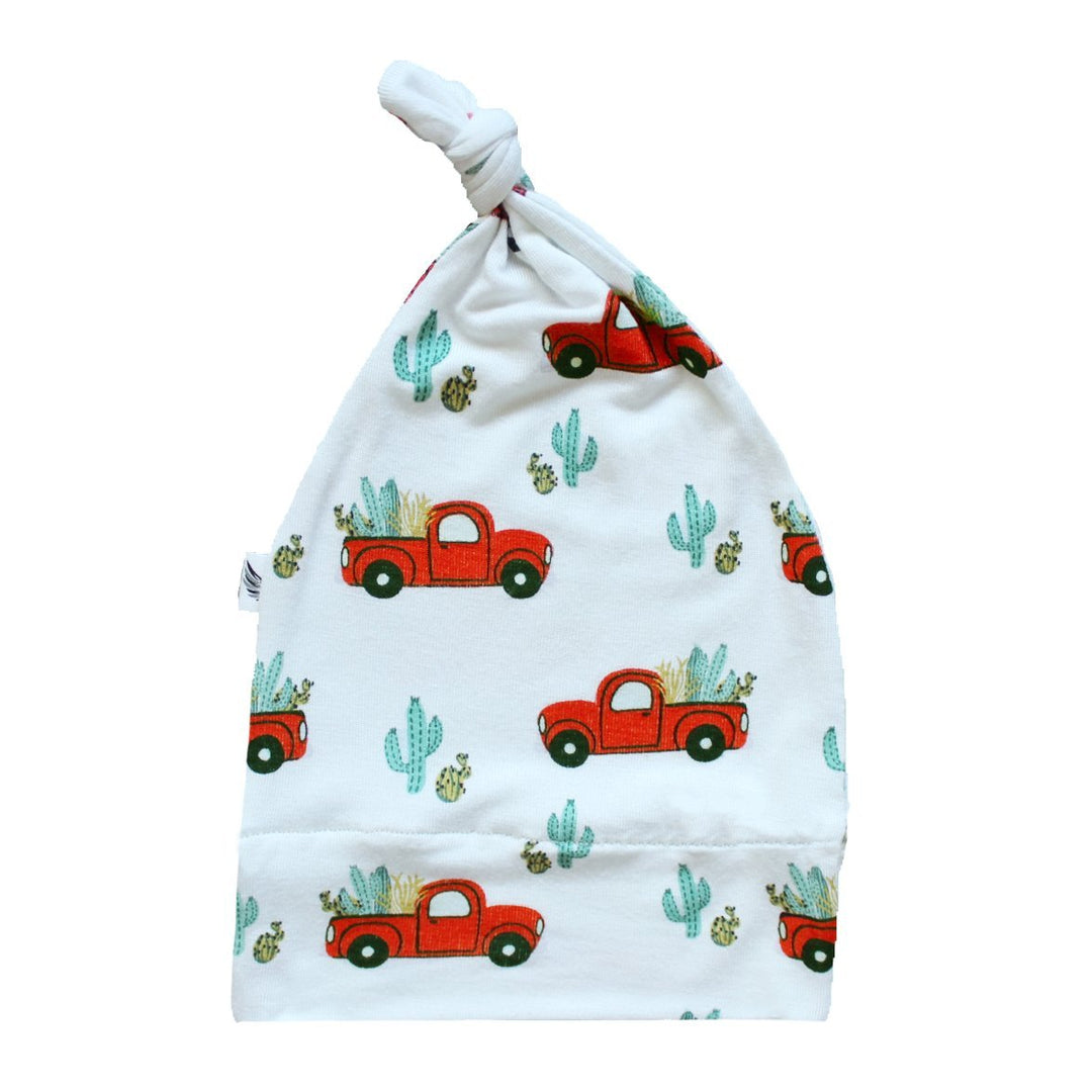 Red Trucks Knotted Hat (0-3M)