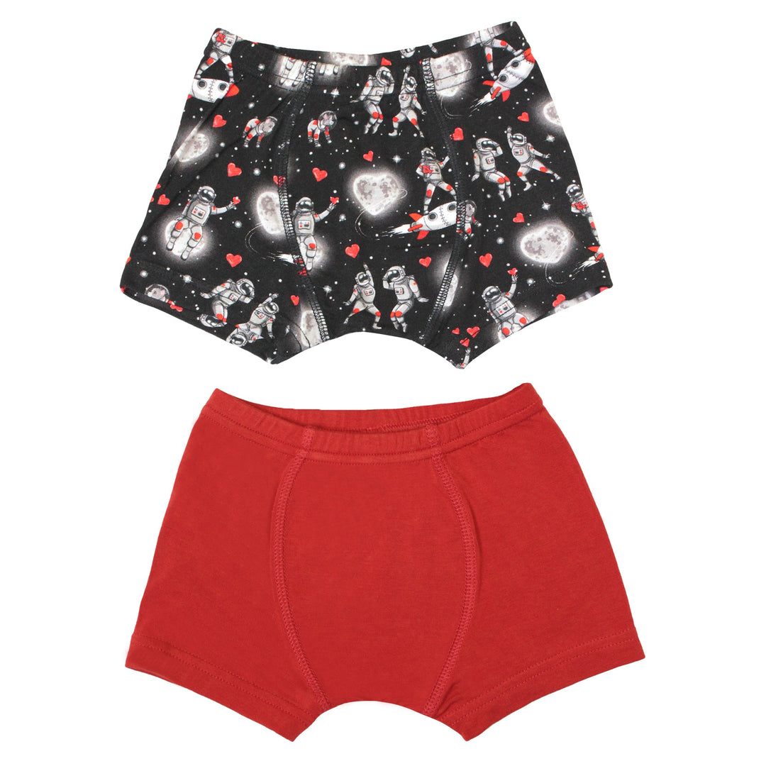 Space Hearts Boxer Set of 2 - Free Birdees