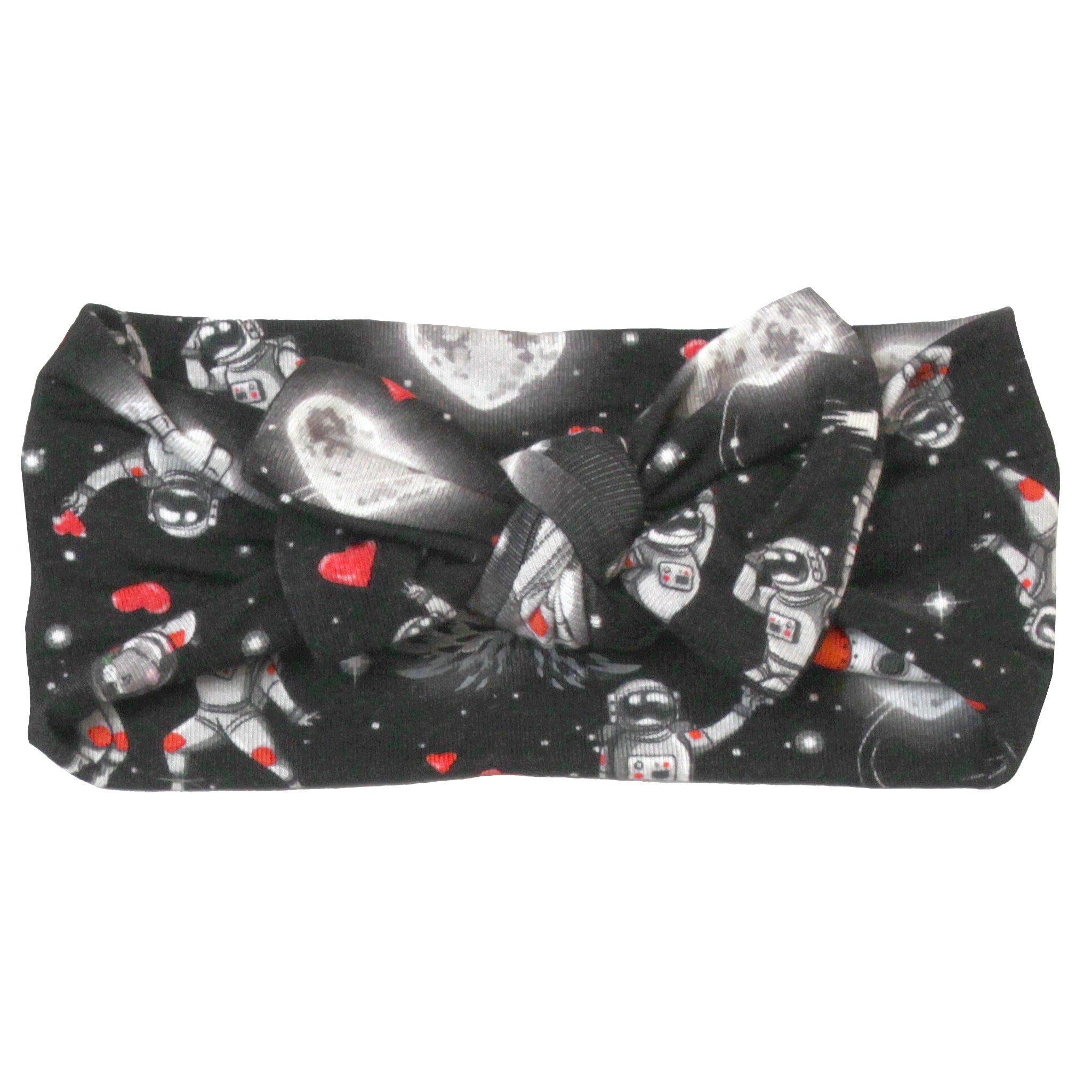 Space Hearts Hair Bow