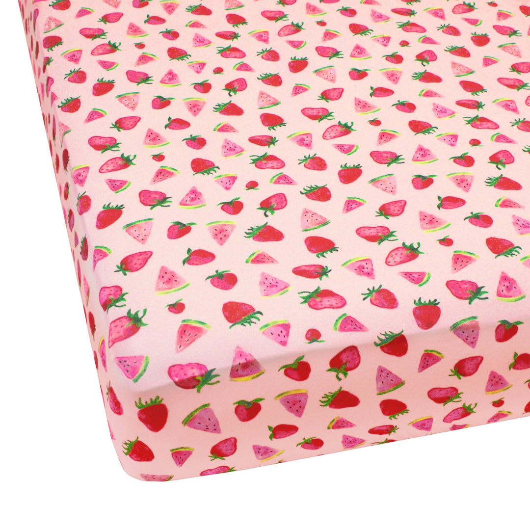 Sun-Kissed Berry Melon Twin Fitted Sheet - Free Birdees