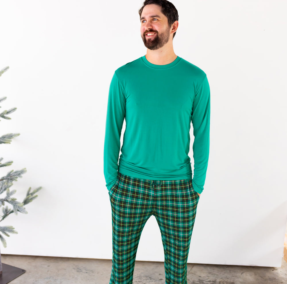 Winter Dreamland Plaid Men's Long Sleeve Pajama Set