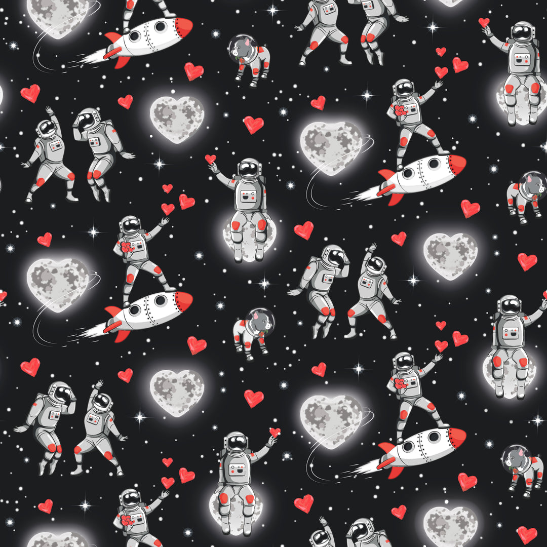 Space Hearts Toddler Blanket