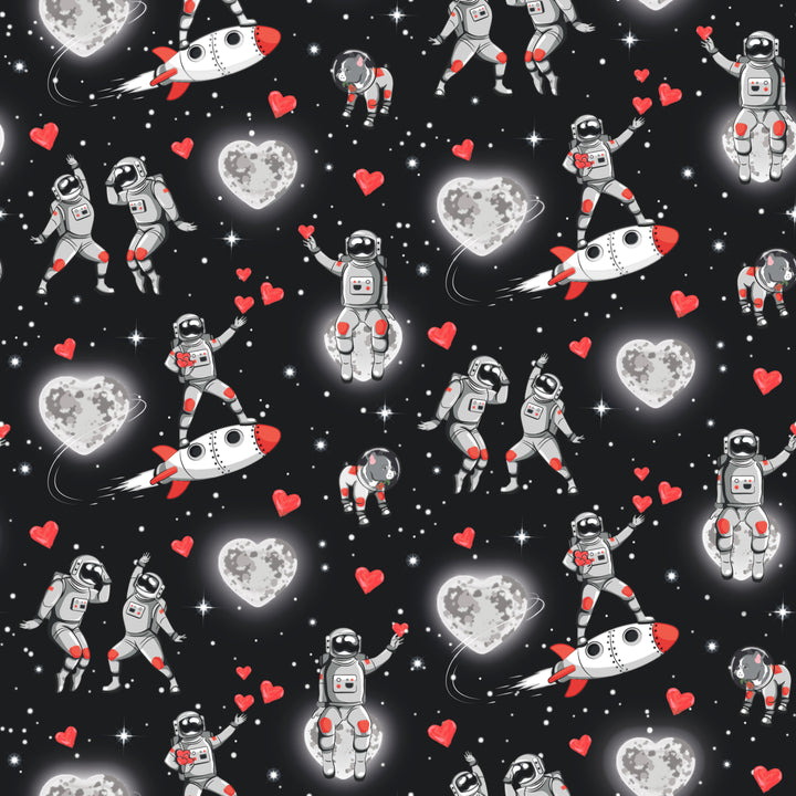 Space Hearts Toddler Blanket