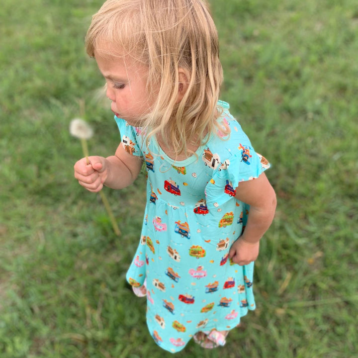 Airstream Food Trucks Twirling Dress (2T - 6Y) - Free Birdees