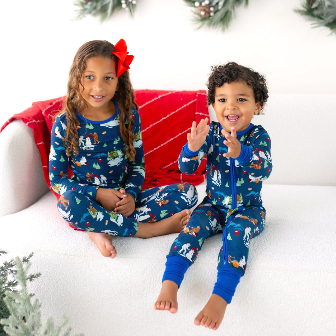 Bigfoot & Yeti Winter Wonderland Convertible Footie (NB - 3T) - Free Birdees