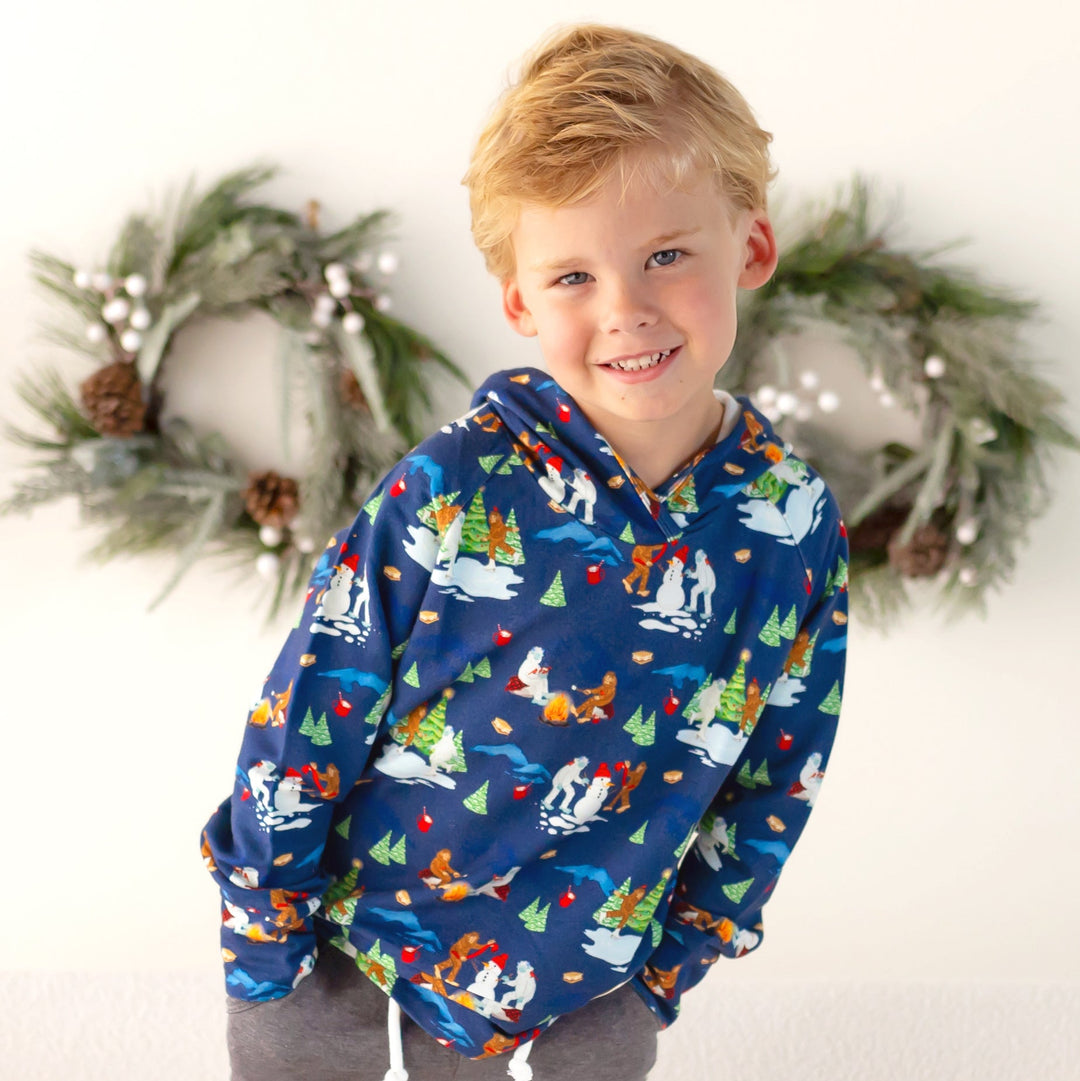 Bigfoot Yeti Winter Wonderland Hoodie Sweatshirt (2T-8Y) Free