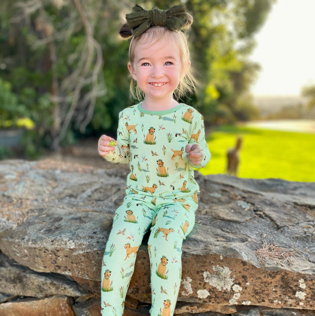 Duck Duck Dog Long Sleeve Pajama Set (2T - 12Y) - Free Birdees