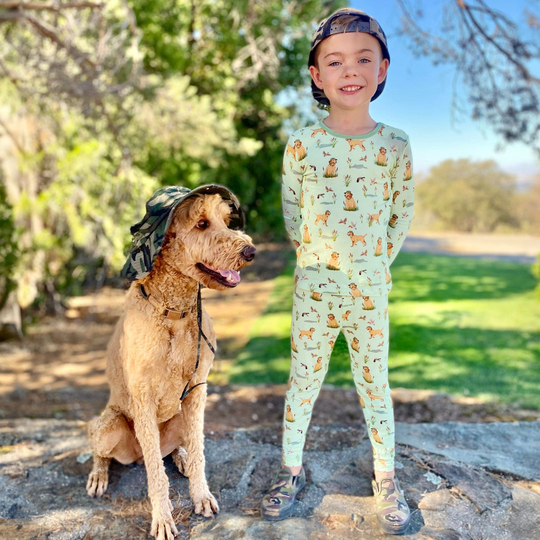 Duck Duck Dog Long Sleeve Pajama Set (2T - 12Y) - Free Birdees