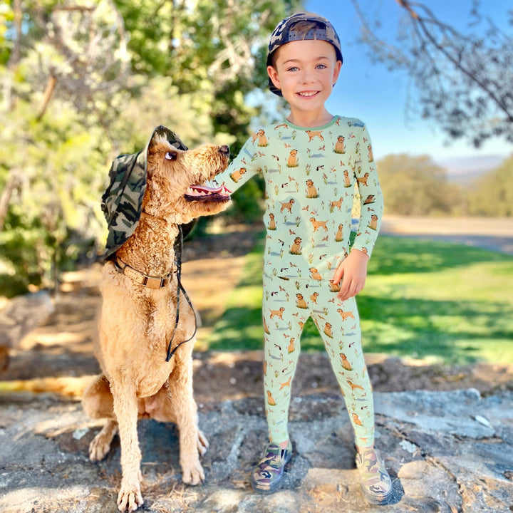 Duck Duck Dog Long Sleeve Pajama Set (2T - 12Y) - Free Birdees