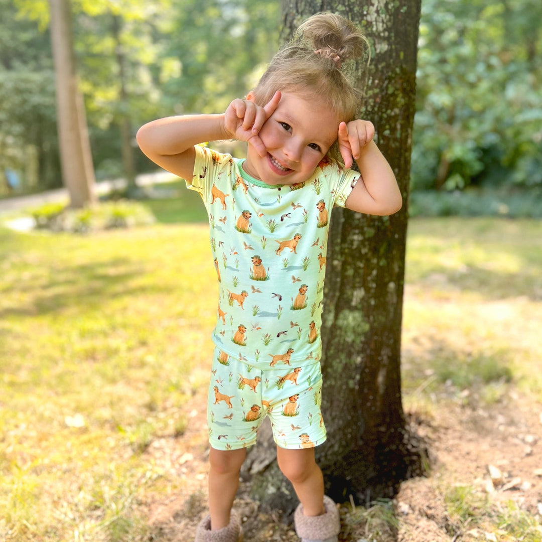 Duck Duck Dog Short Sleeve and Shorts Pajama Set (2T - 12Y) - Free Birdees