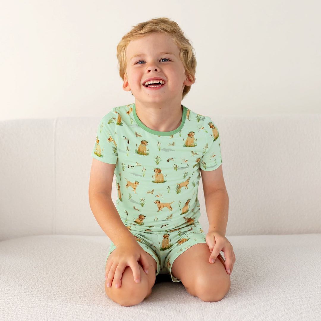 Duck Duck Dog Short Sleeve and Shorts Pajama Set (2T - 12Y) - Free Birdees