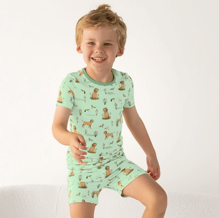 Duck Duck Dog Short Sleeve and Shorts Pajama Set (2T - 12Y) - Free Birdees