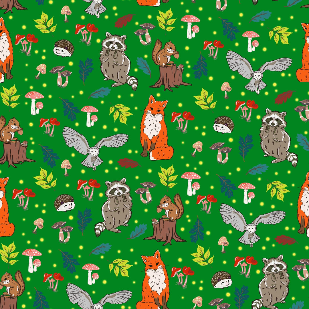 Enchanted Forest Woodland Animals Quilted Toddler Blanket - Free Birdees