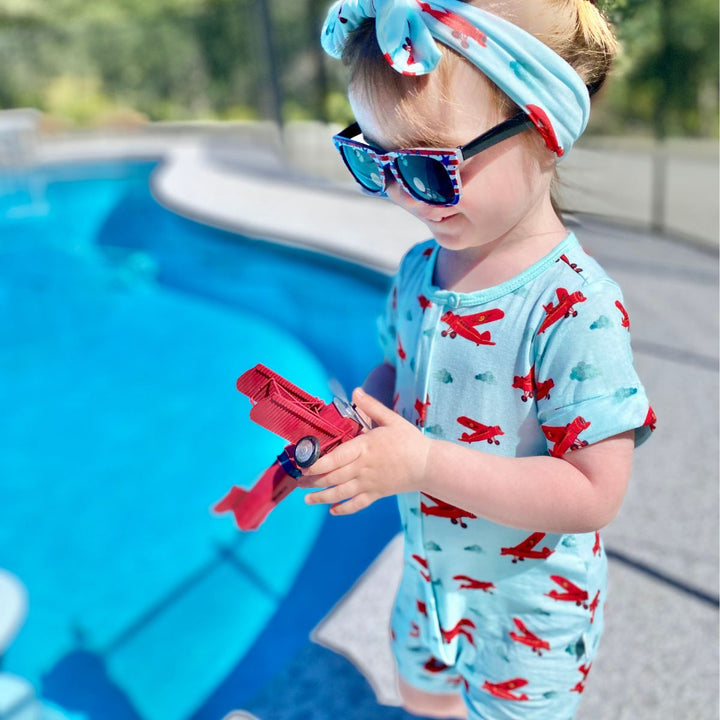 Free Dreamers Aviators Short Two - Way Zippy Romper (0 - 3T) - Free Birdees