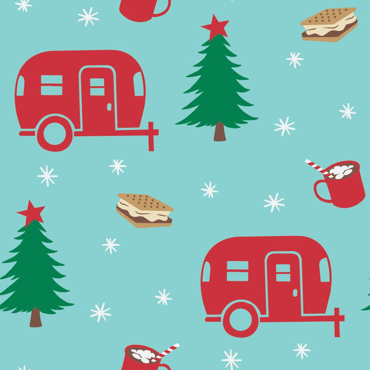 Holiday Airstream & S'mores Hair Bow - Free Birdees