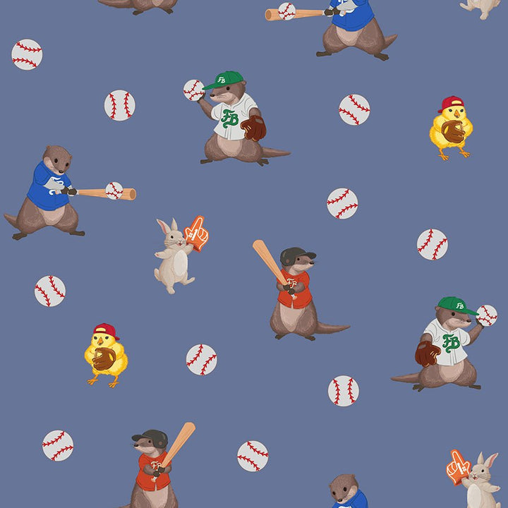 Otter the Ballpark Short Sleeve Pajama Set (2T - 12Y) - Free Birdees