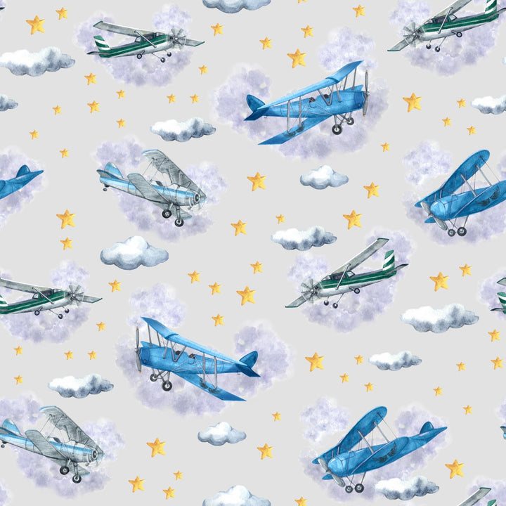 Planes Flying on Cloud 9 Coverall (0 - 3T) - Free Birdees