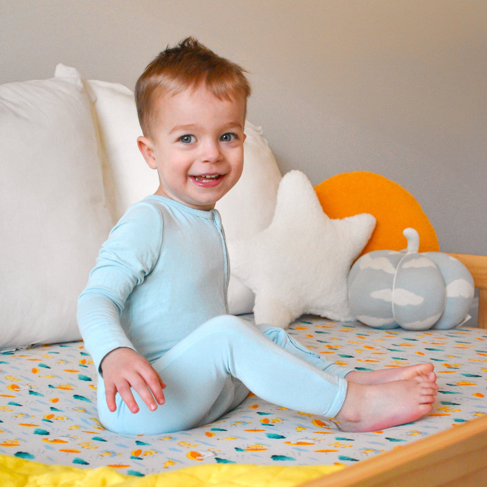 Playing in the Rain Duckies Twin Fitted Sheet