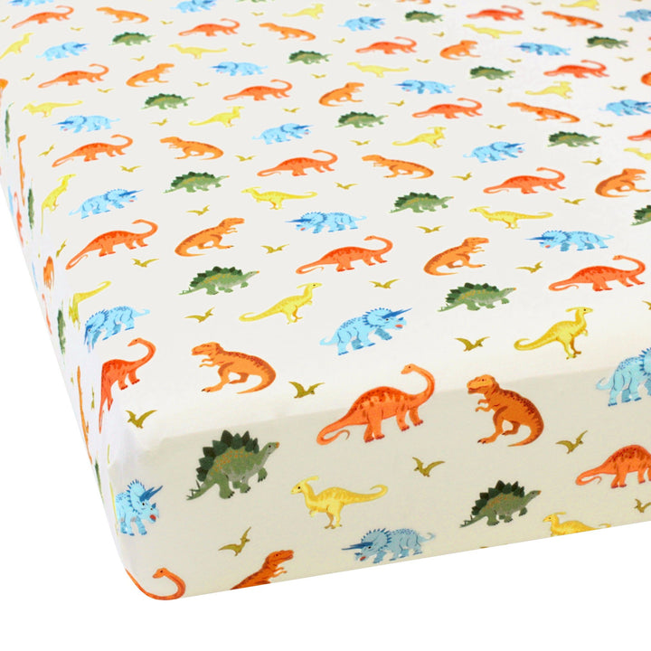 Powder Blue Jurassic Crew Crib Sheet - Free Birdees