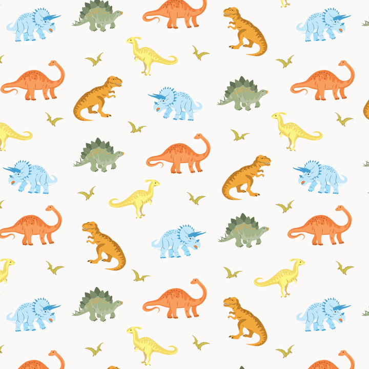 Powder Blue Jurassic Crew Crib Sheet - Free Birdees