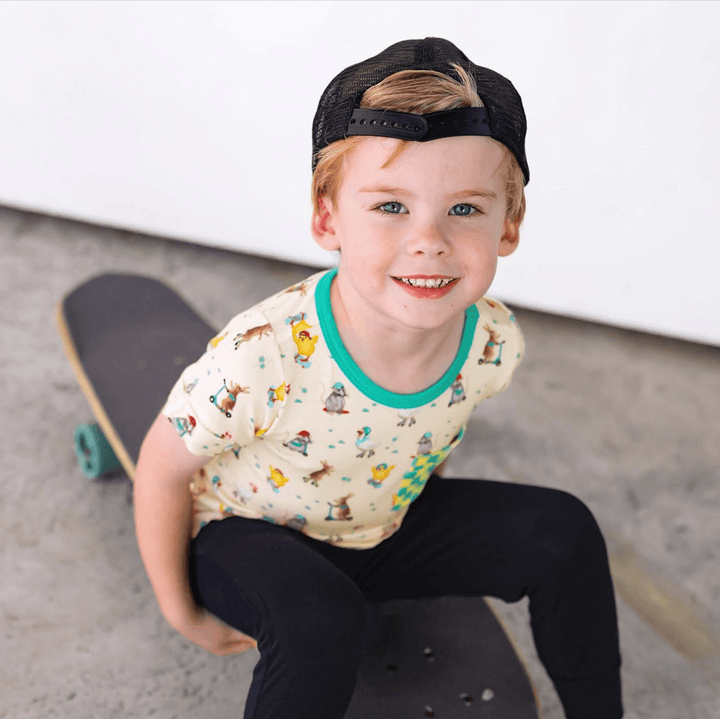 Skate 'n Scoot Animals Pocket Tee (18M - 8Y) - Free Birdees