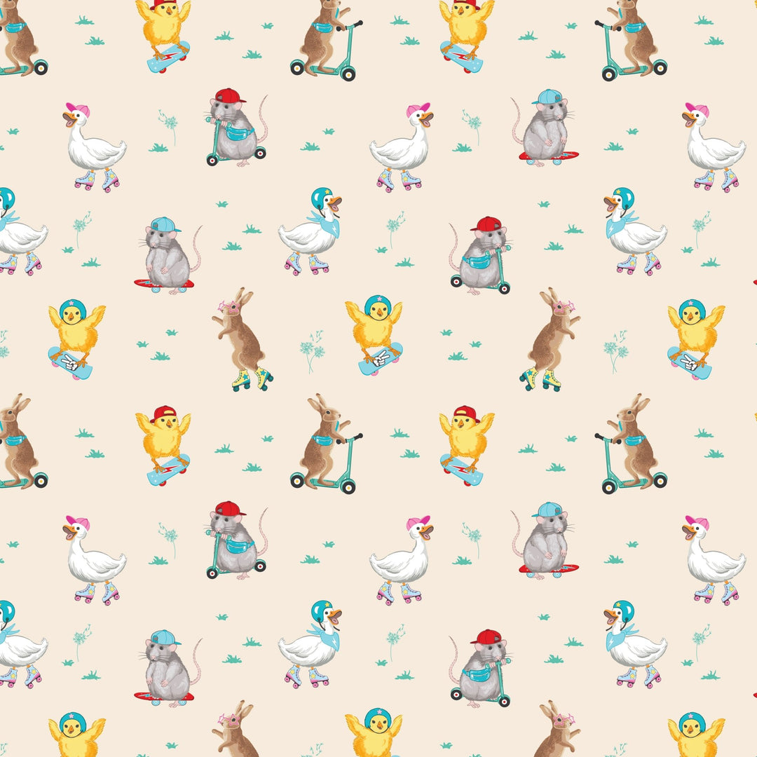 Skate 'n Scoot Animals Swaddling Blanket - Free Birdees