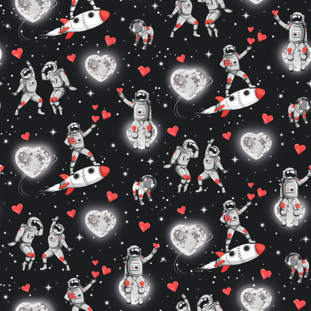 Space Hearts Convertible Footie (NB - 3T) - Free Birdees