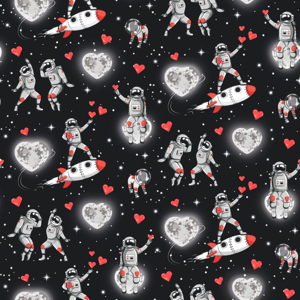 Space Hearts Toddler Blanket - Free Birdees