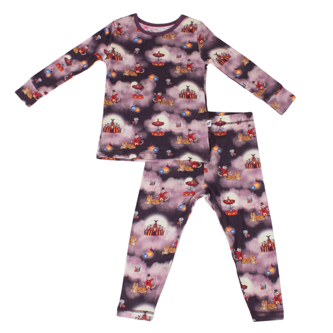 Spooky Carnival Long Sleeve Pajama Set (2T - 12Y) - Free Birdees