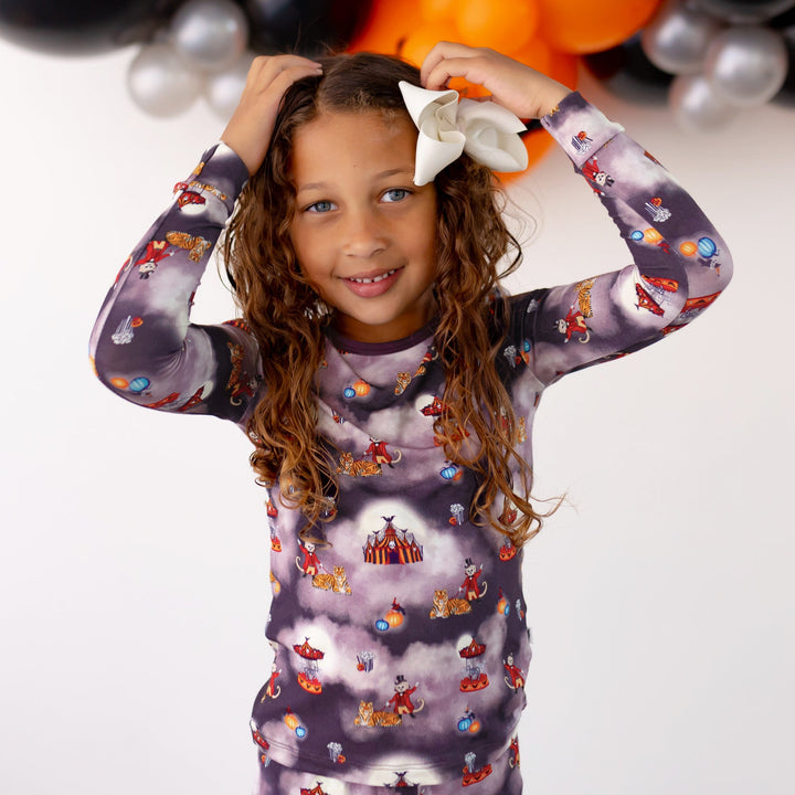 Spooky Carnival Long Sleeve Pajama Set (2T - 12Y) - Free Birdees