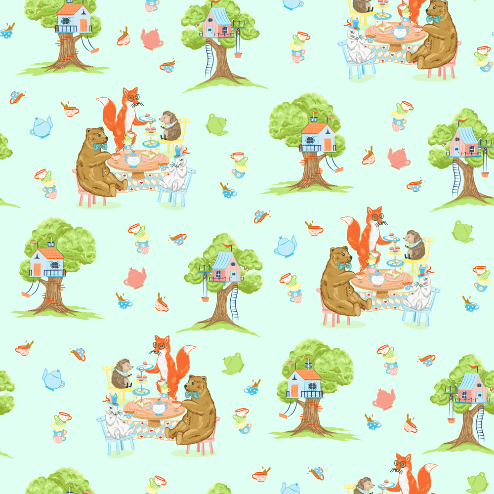 Tree House Party Toddler Blanket - Free Birdees