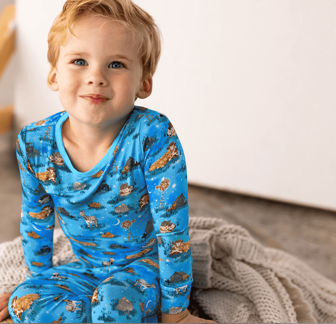 Twilight Farm Buddies Long Sleeve Pajama Set (2T - 12Y) - Free Birdees