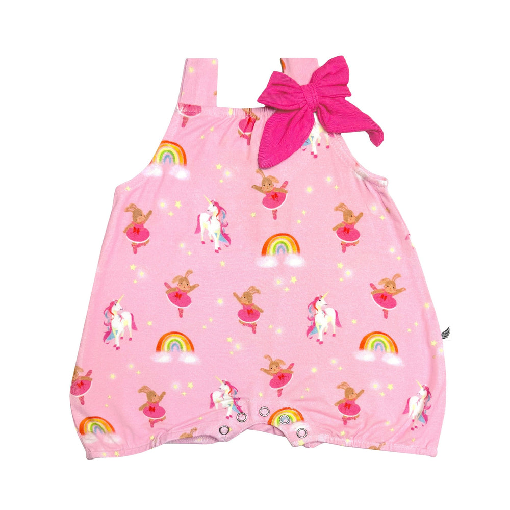 Twinkling Ballerina Bunnies & Unicorns Bubble Romper (3M-24M)