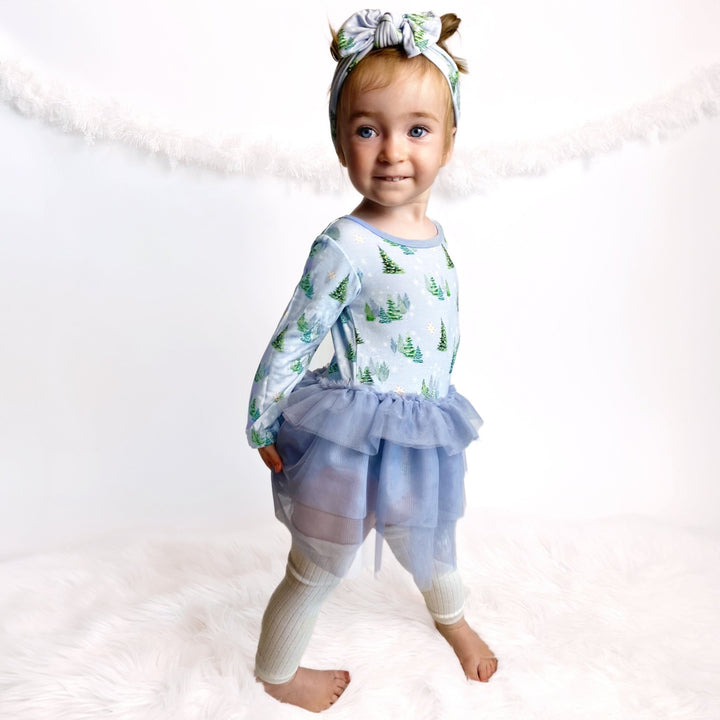 Twinkling Dream of Trees & Lights Ballerina Tutu Onesie Dress (3/6M - 2T/3T) - Free Birdees