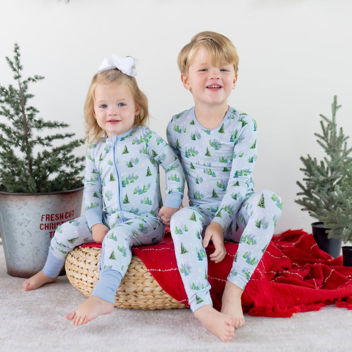 Twinkling Dream of Trees & Lights Convertible Footie (NB - 3T) - Free Birdees