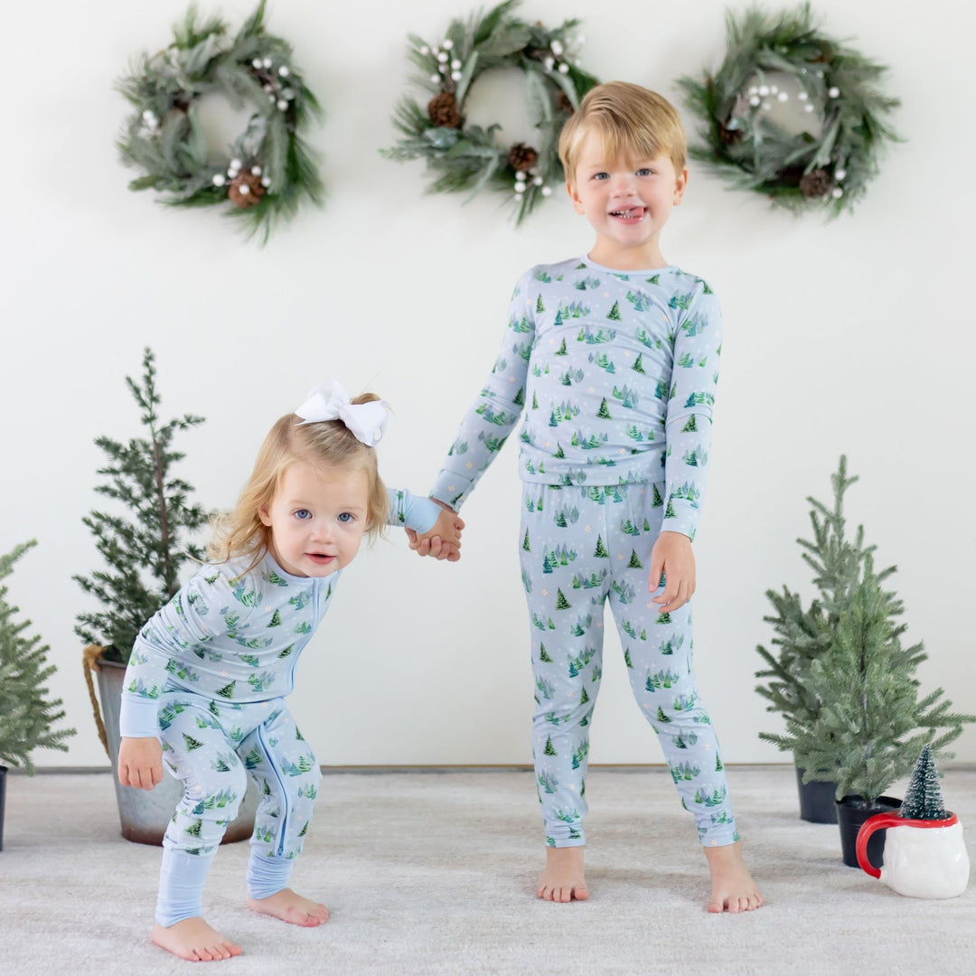 Twinkling Dream of Trees & Lights Convertible Footie (NB - 3T) - Free Birdees