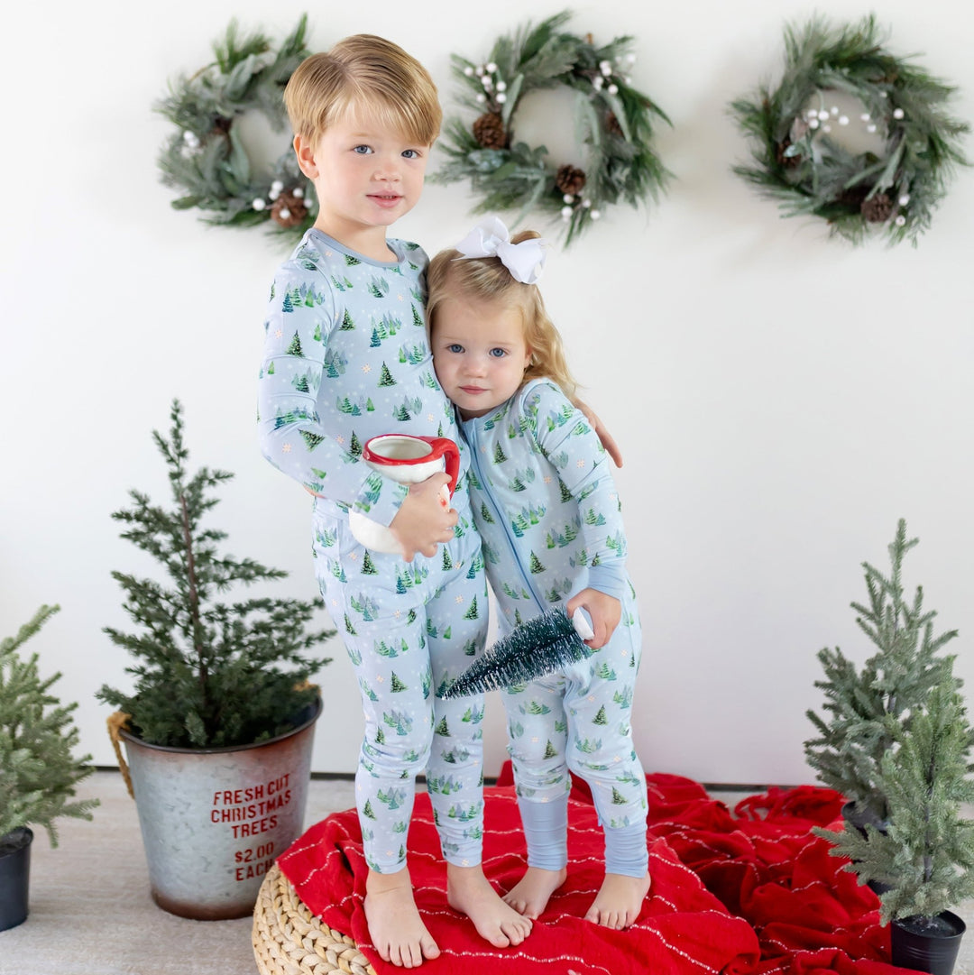 Twinkling Dream of Trees & Lights Convertible Footie (NB - 3T) - Free Birdees