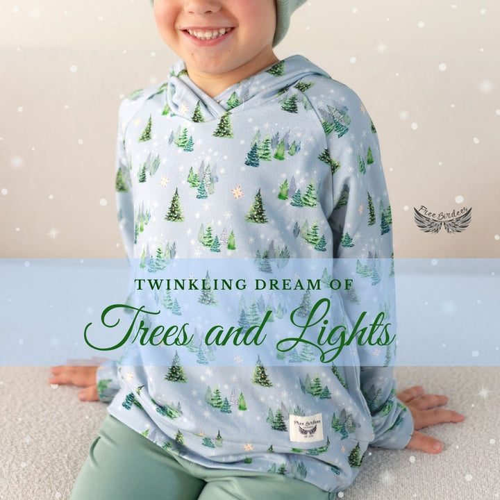 Twinkling Dream of Trees & Lights Hoodie Sweatshirt (18M - 8Y) - Free Birdees