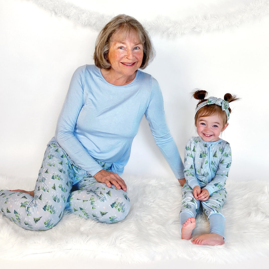 Twinkling Dream of Trees & Lights Women's Long Sleeve Pajama Set - Free Birdees