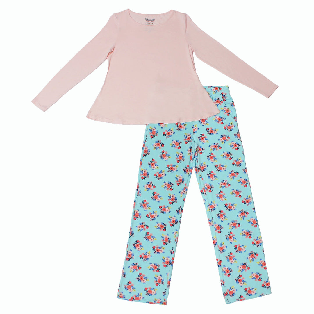 Azure Floral Women's Pajama Set