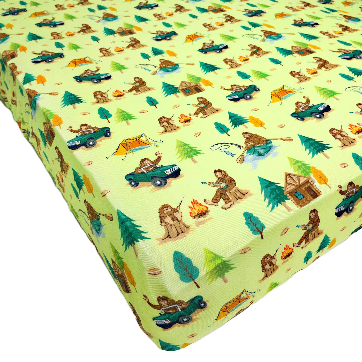 Bigfoot Camping Expedition Camping Expedition Twin Fitted Sheet - Free Birdees