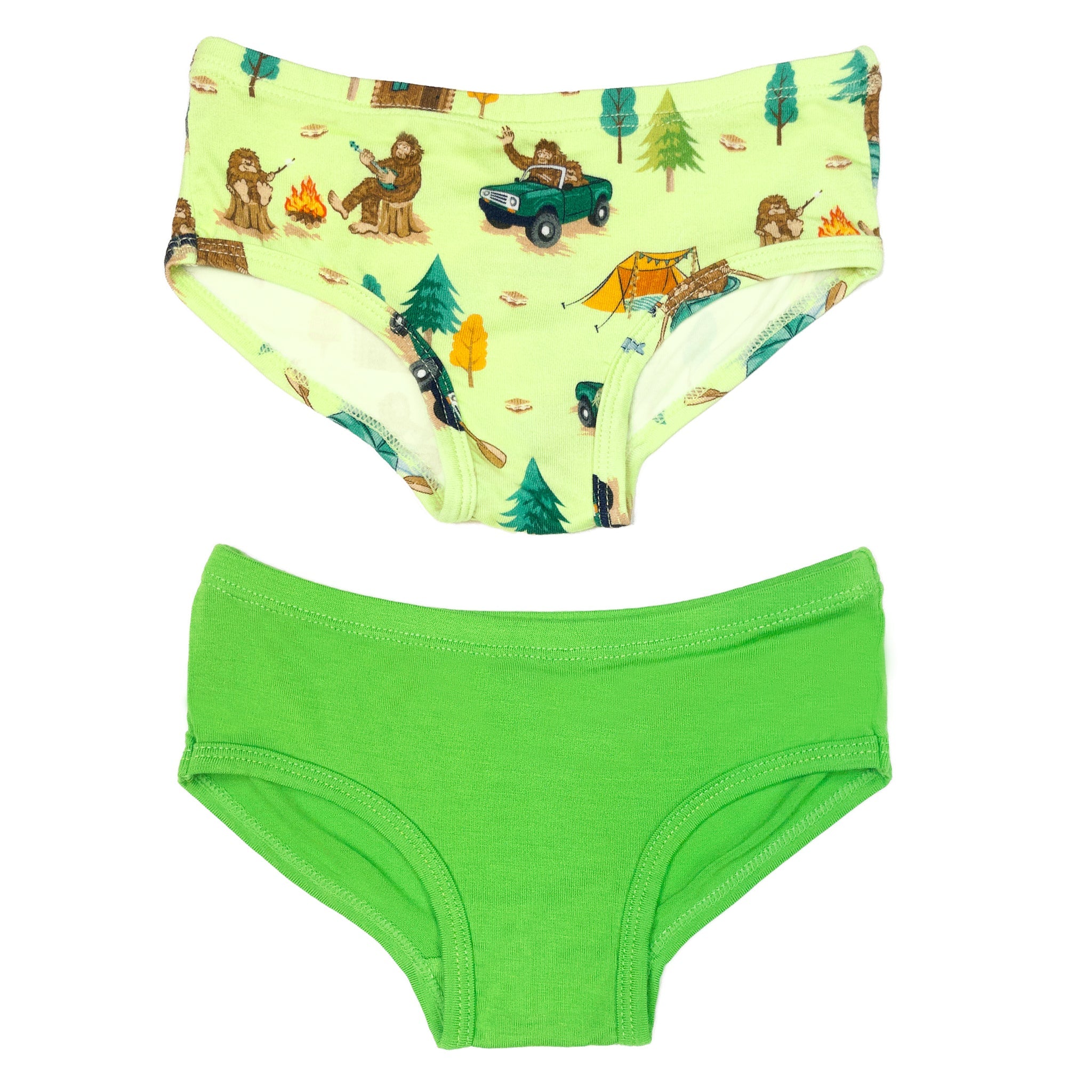 Bigfoot Camping Expedition Girls Underwear Set of 2