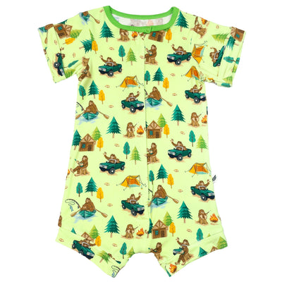 Bigfoot Camping Expedition Short Two-Way Zippy Romper (2T-3T) - Free Birdees